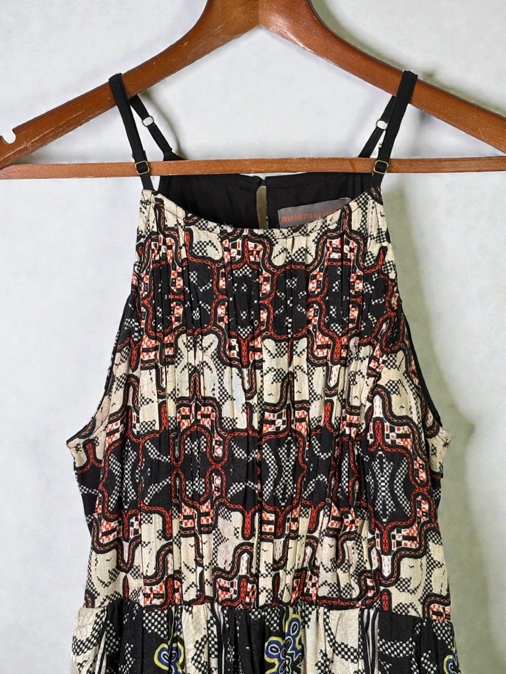 Anthropologie Bhanuni by Jyoti Tiered Maxi Dress Boho Print Size 4 - Picture 8 of 16